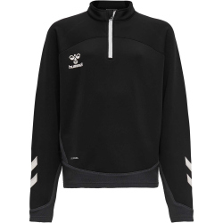 hummel LEAD 1/2-Zip Pullover Kinder black 128