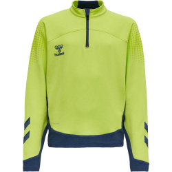 hummel LEAD 1/2-Zip Pullover Kinder lime punch 128