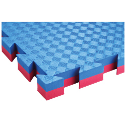 TRENDY SPORT Sportmatte Judo - 100x100x4 cm Blau/Rot