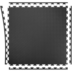 TRENDY SPORT Sportmatte Profi - 100x100x2 cm Schwarz/Grau