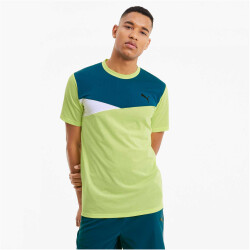 PUMA Train Color Block kurzarm T-Shirt Herren fizzy yellow S