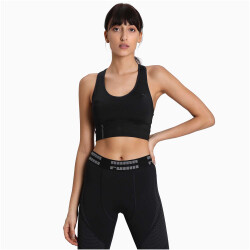 PUMA Mid Impact Long Line Bra Sport-BH black S