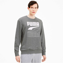 PUMA Rebel Crew TR Sweatshirt Herren medium gray heather S