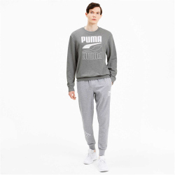 PUMA Rebel Crew TR Sweatshirt Herren medium gray heather S