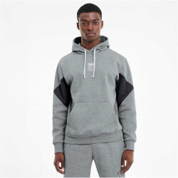 PUMA Rebel Hoodie Small Logo FL Sweatshirt gray S