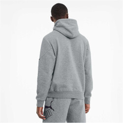 PUMA Rebel Hoodie Small Logo FL Sweatshirt gray M