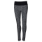 york Neni-L Damen Funktionsleggings grau melange/schwarz 36