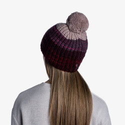 BUFF Fleece Bommelmütze Alina maroon