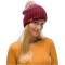 BUFF Fleece Bommelmütze Alina maroon