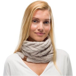 BUFF Knitted & Fleece Neckwarmer Caryn Schlauchschal cru