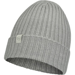 BUFF Merinowolle Knit Hat Norval Mütze light grey