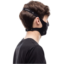BUFF Mund-Nasen-Schutz Maske mit Filter solid black