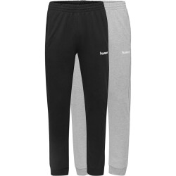 2er Pack hummel hmlGO Cotton Jogginghose schwarz/grau XL