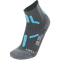 UYN Low Cut Trekkingsocken doppellagig Damen anthracite/turquoise 35-36
