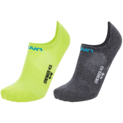 2er Pack UYN Sneakersocken 4.0 anthracite mel/lime 37-38