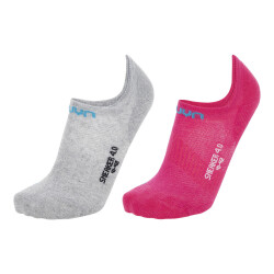 2er Pack UYN Sneakersocken 4.0 light grey mel/pink 35-36