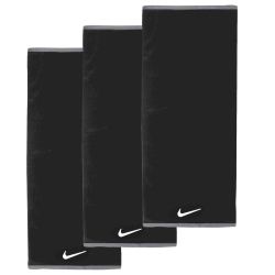 3er Pack NIKE Fundamental Handtuch 010 black/white M