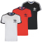 3er Pack adidas Originals 3-Stripes Trefoil T-Shirt