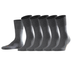 5er Pack FALKE Run Freizeitsocken dark grey 39-41