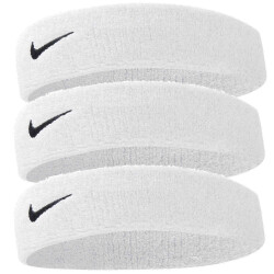 3er Pack NIKE Swoosh Stirnband 101 white/black
