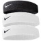 3er Pack NIKE Swoosh Stirnband white/white/black