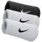 3er Pack NIKE Swoosh Doublewide Schwei&szlig;b&auml;nder white/white/black
