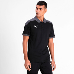 PUMA teamFINAL 21 Sideline Poloshirt puma black/asphalt S