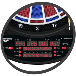 carromco Elektronik Dartscheibe Striker 601 mit Adapter...