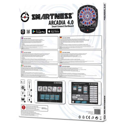 carromco Smartness Elektronik Dartscheibe Arcadia 4.0 2-Loch Abstand