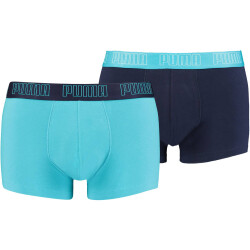 2er Pack PUMA Basic Trunk Boxershorts aqua / blue S