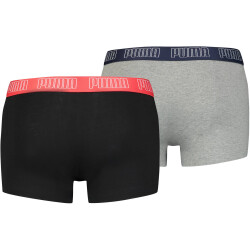2er Pack PUMA Basic Trunk Boxershorts blue / grey melange M