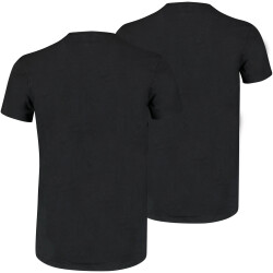 2er Pack PUMA Basic V-Neck T-Shirt Herren black S