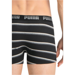 2er Pack PUMA Gradient Stripe Boxershorts Herren black / grey melange S