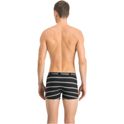 2er Pack PUMA Gradient Stripe Boxershorts Herren black / grey melange M