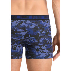 2er Pack PUMA Camouflage Boxershorts Herren blue / grey melange S