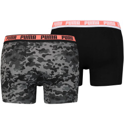 2er Pack PUMA Camouflage Boxershorts Herren black / grey melange S