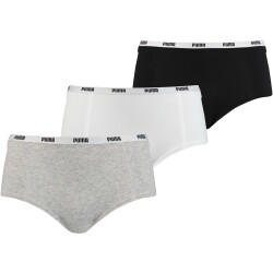 3er Pack PUMA Mini Slip Damen white / grey / black XS