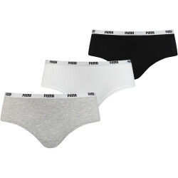 3er Pack PUMA Hipster Damen white / grey / black XS