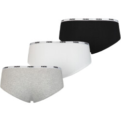 3er Pack PUMA Hipster Damen white / grey / black XS