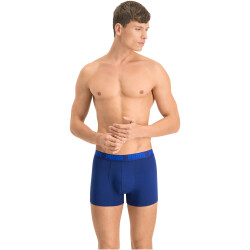 2er Pack PUMA Basic Boxershorts blue / grey melange S