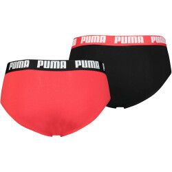 2er Pack PUMA Basic Brief Unterhose red / black L