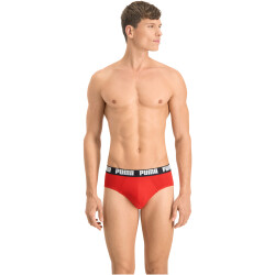 2er Pack PUMA Basic Brief Unterhose red / black L