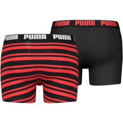 2er Pack PUMA Heritage Stripe Boxershorts red / black S