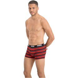 2er Pack PUMA Heritage Stripe Boxershorts red / black S