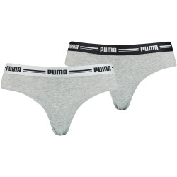 2er Pack PUMA Brazilian Slip Damen grey / grey XS