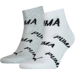2er Pack PUMA BWT Quarter Socken white/grey/black 35-38
