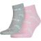 2er Pack PUMA BWT Quarter Socken rose water 35-38