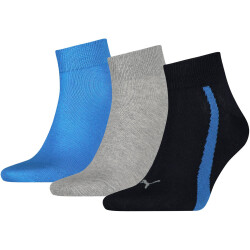 3er Pack PUMA Lifestyle Quarter Socken navy/grey/strong...