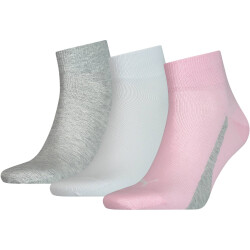 3er Pack PUMA Lifestyle Quarter Socken basic pink 35-38