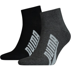 2er Pack PUMA BWT Lifestyle Quarter Socken black/white 35-38